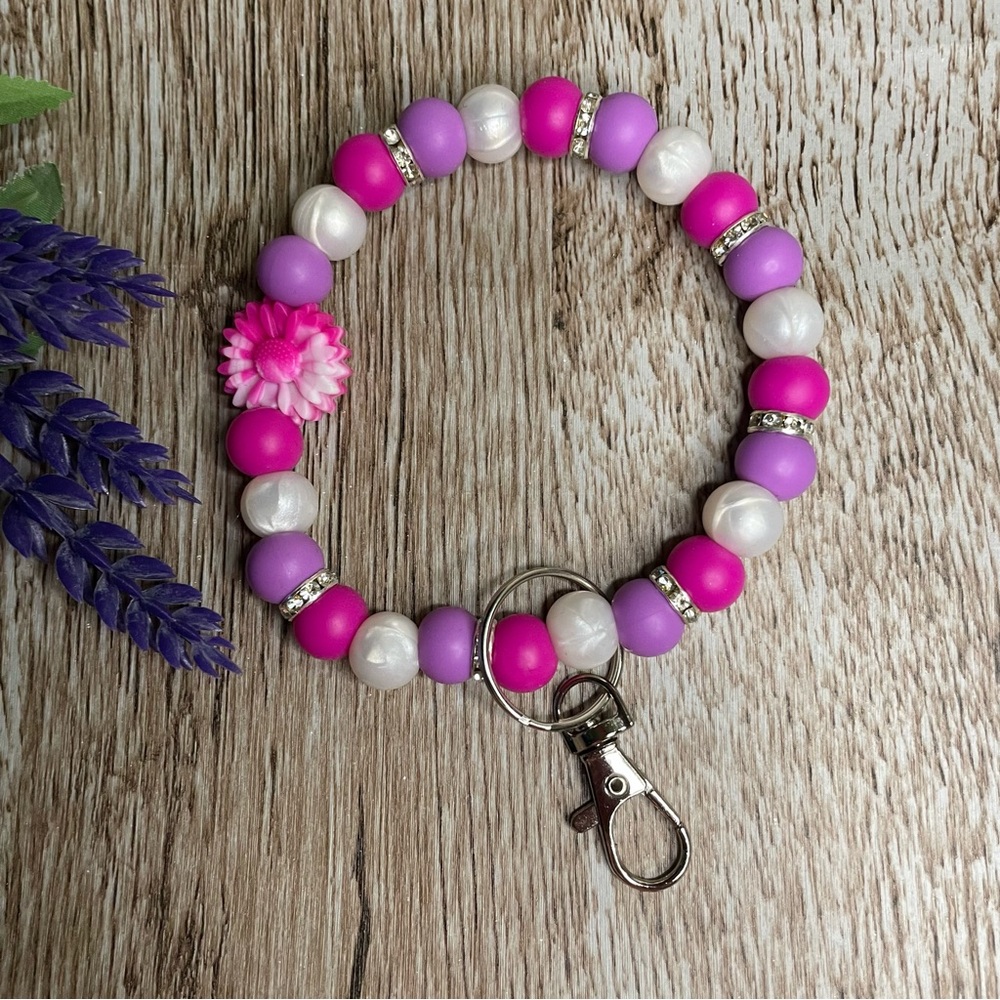 Handcrafted Flower Beaded Wristlets Fashion Accessories Artisan Bracelets Gifts